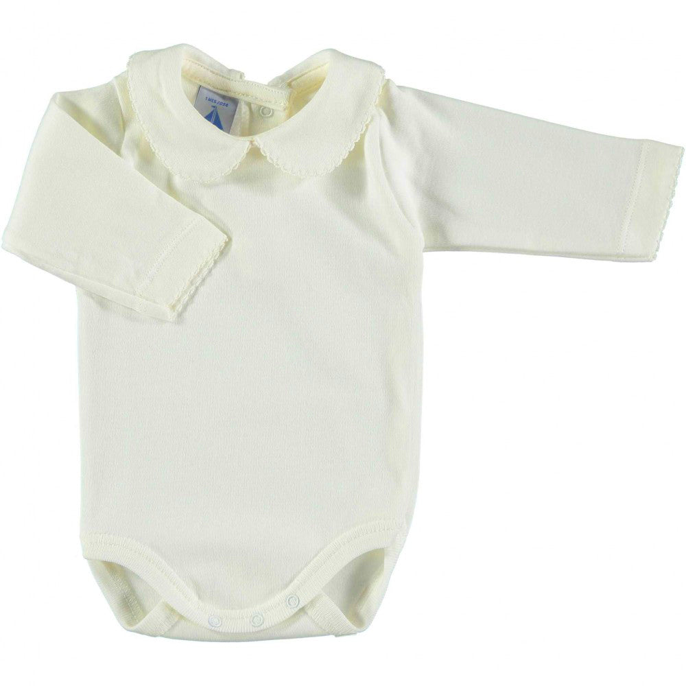 Babidu Baby Cream Peter Pan Collar Vest