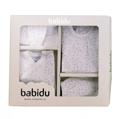 Babidu Grey Twinkle Print Newborn Gift Set