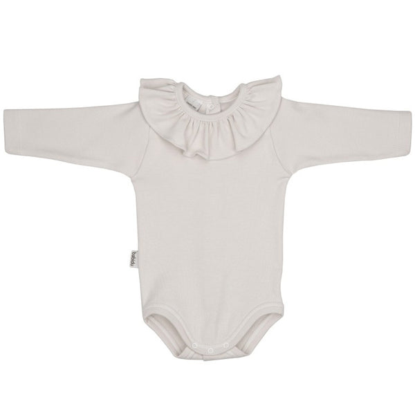 Babidu Cream Cotton Frilled Bodysuit