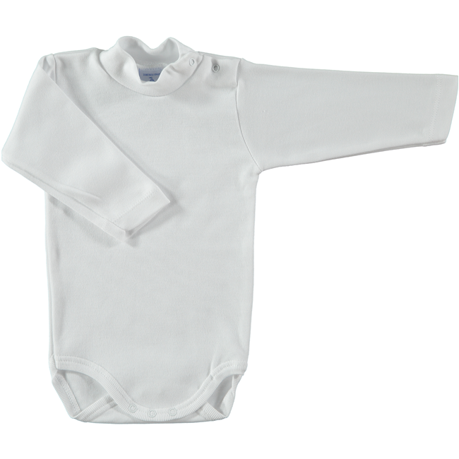 Babidu White Polo Neck Bodysuit