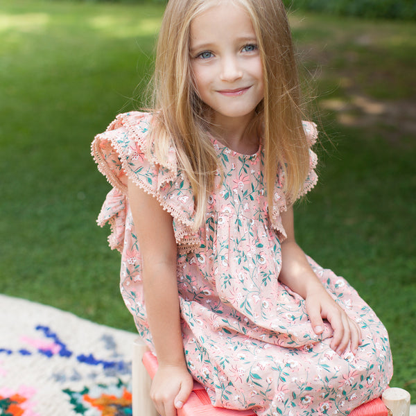 Bonheur Du Jour Girls Pink Coral Frill Dress