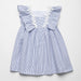 Fina Ejerique Girls Blue & White Striped Dress