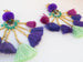 LC Tartaruga Purple Drop Tassel Earrings