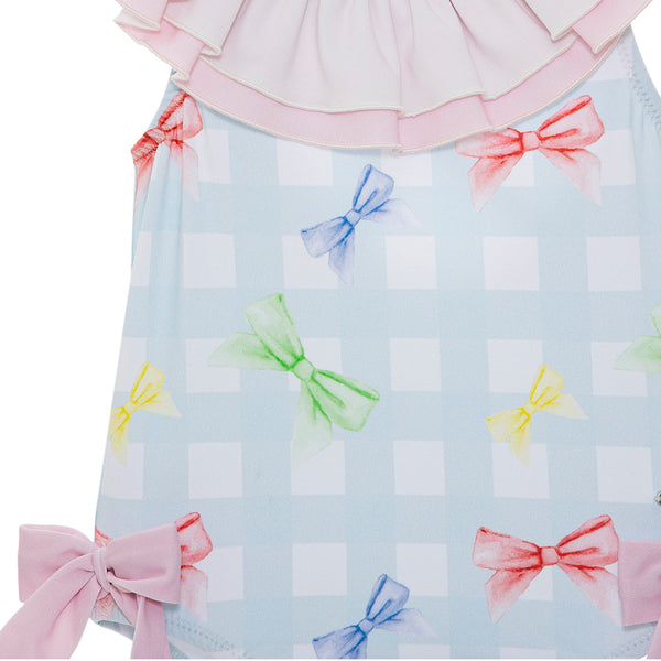 Patachou Girls Blue & White Striped Bikini main image 1