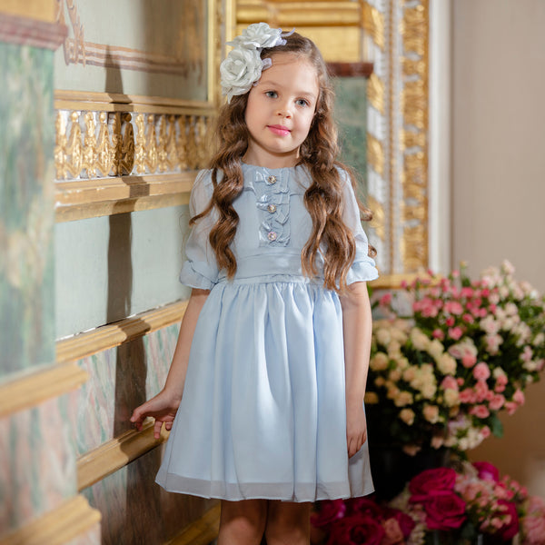 Patachou Girls Blue Chiffon Dress