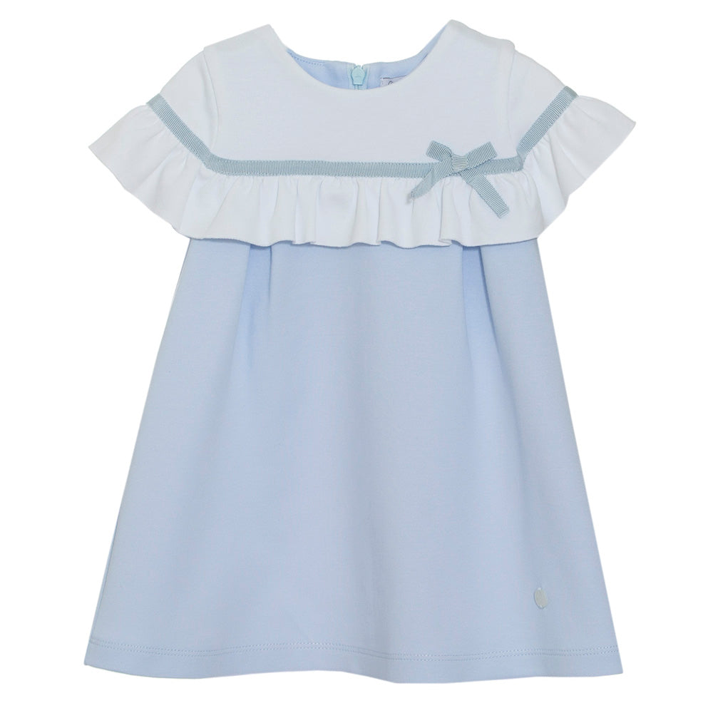 Patachou Girls Blue Cotton Jersey Dress