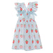 Patachou Girls Blue & Red Strawberry Sundress