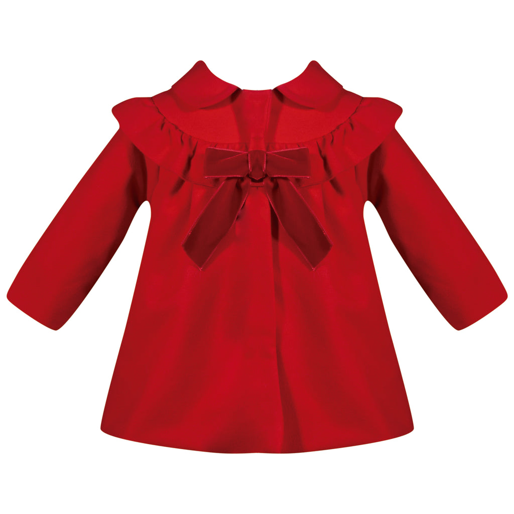Patachou Girls Red Ruffle Coat