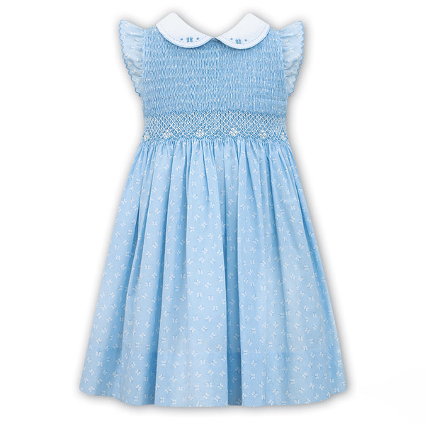 Sarah Louise Girls Blue Hand Smocked Dress | Lucas & Luna Sarah Louise Girls Blue Hand Smocked Dress | Lucas & Luna