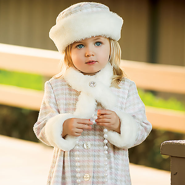 Baby fur coat sales and hat