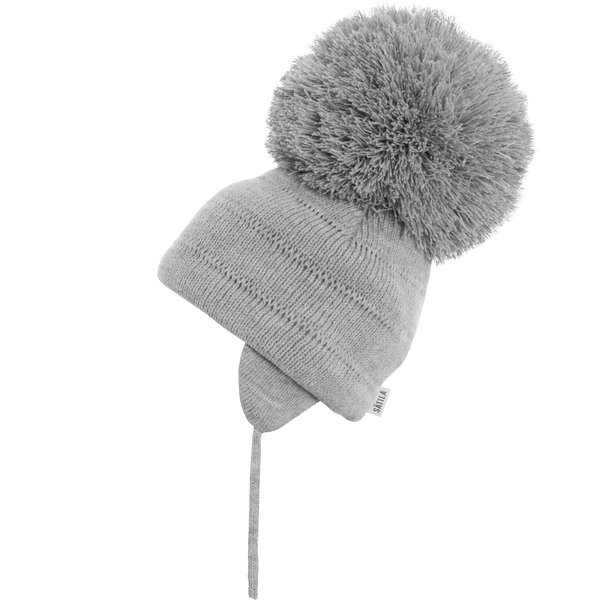 Sätila of Sweden Tuva Grey Big Pom Hat