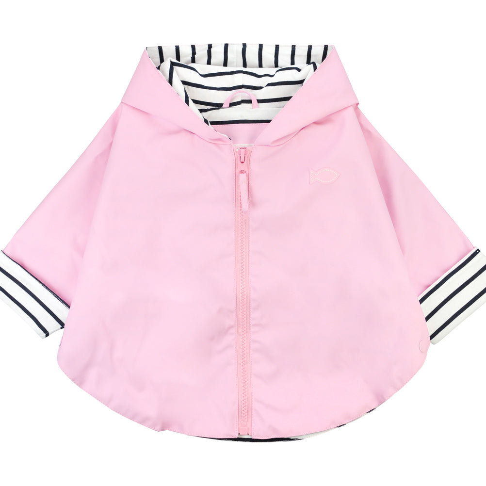 Weekend à la Mer Baby Pink Cotton Lined Rain Cape