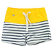 Weekend à la Mer Boys Navy & Yellow Striped Swim Shorts