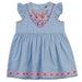 Weekend à la Mer Girls Chambray Cotton Summer Dress