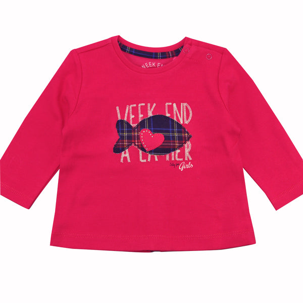Weekend à la Mer Girls Pink Top