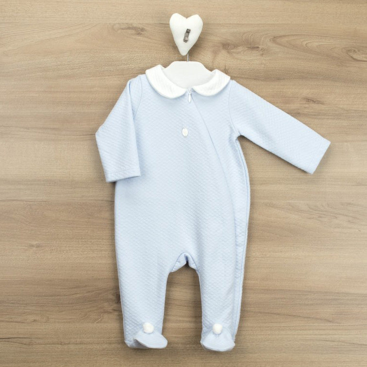 Babidu Baby Boy Blue Cotton Babygrow