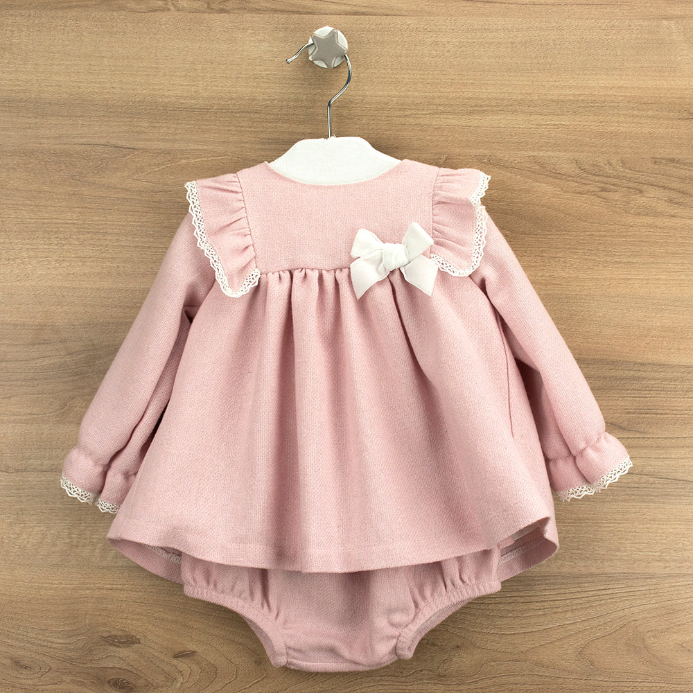 Babidu Baby Girls Dusky Pink Dress Set