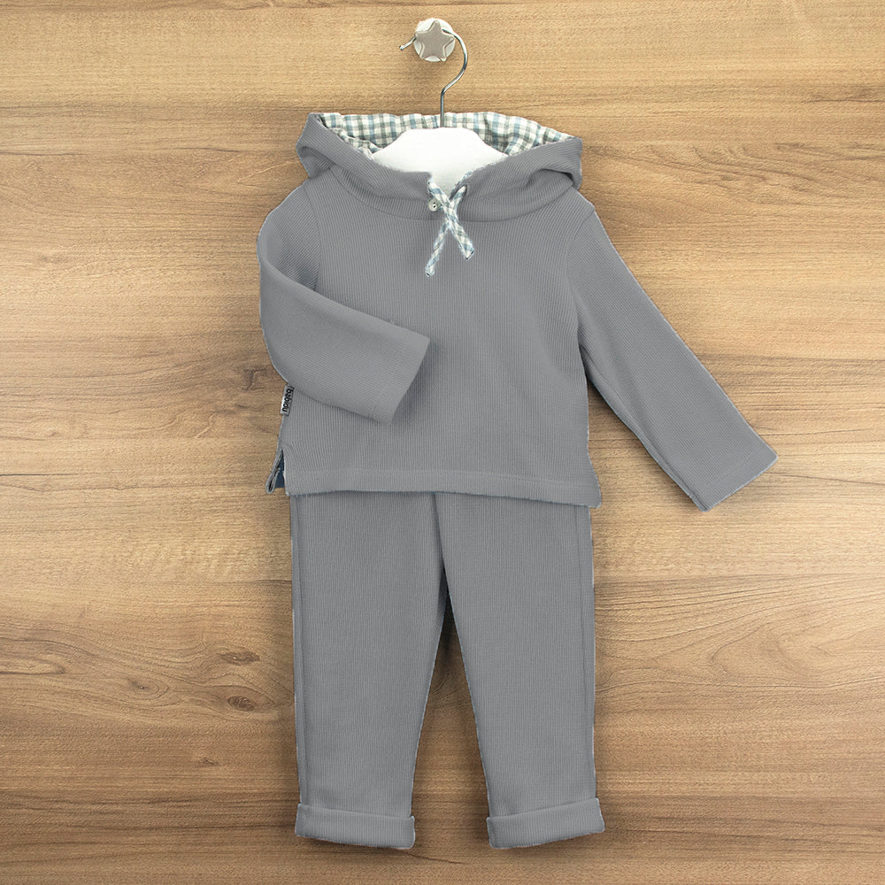 Babidu Boys Blue Two Piece Hooded Tracksuit