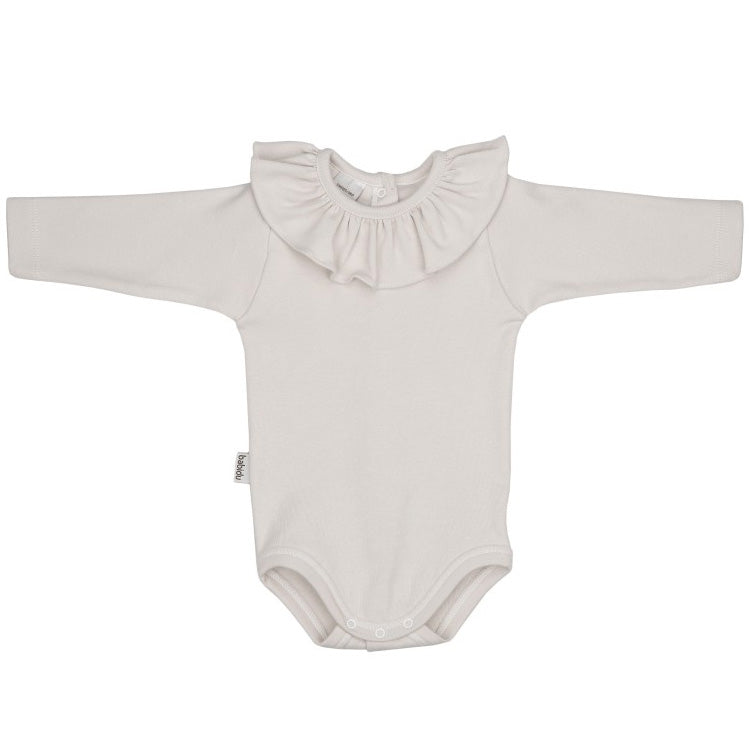 Babidu Cream Cotton Frilled Bodysuit