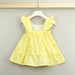 Babidu Girls Yellow Cotton Dress