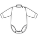 Babidu White Polo Neck Bodysuit outline