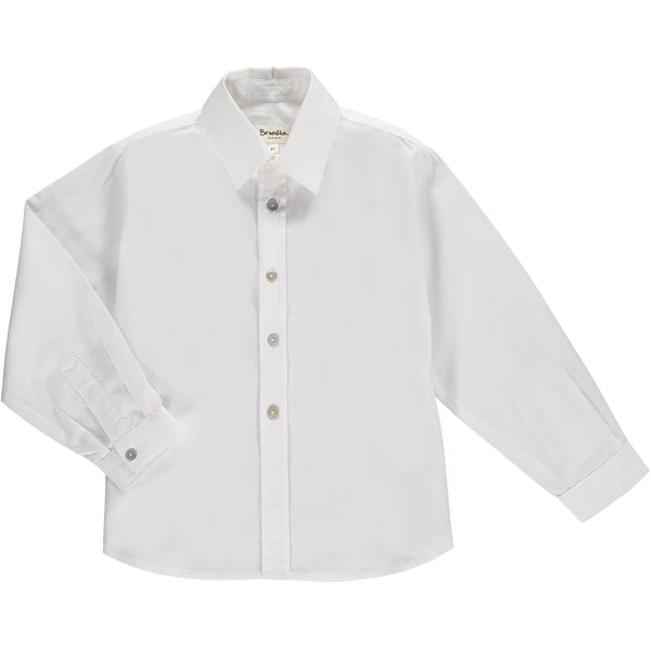 Benedita Boys White Linen Shirt