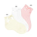 Condor ankle socks with matching bow cream pink white