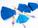 LC Tartaruga Blue Paradise Tassel Earrings