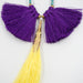 LC Tartaruga Purple & Yellow Retro Tassel Earrings