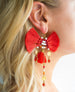 LC Tartaruga Red Paradise Tassel Earrings
