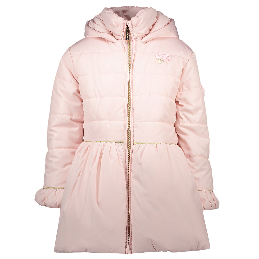 Le Chic Girls Pink Bow Coat