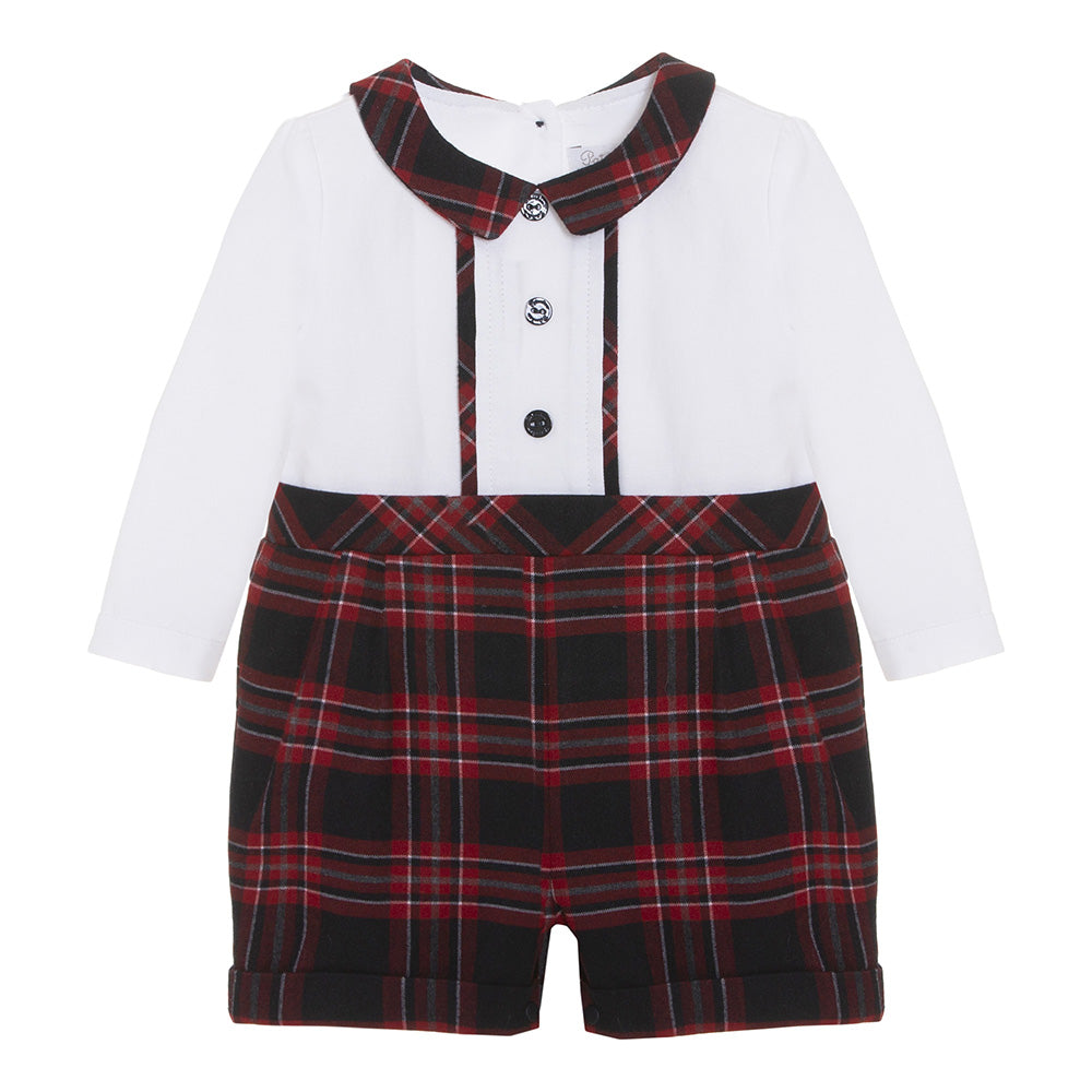 Patachou Baby Boys Red Tartan Shortie