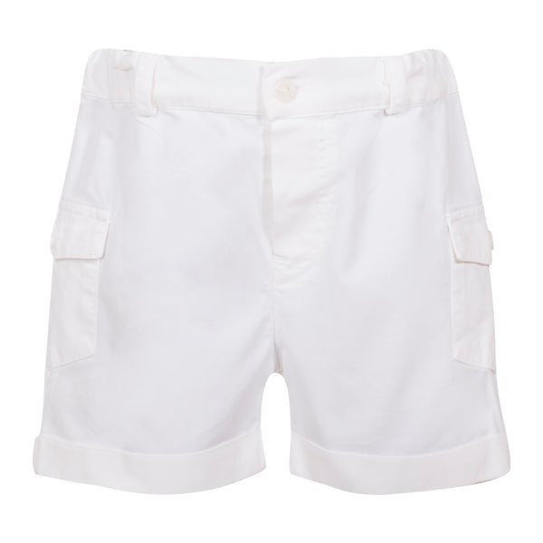 Patachou Boys White Cotton Shorts