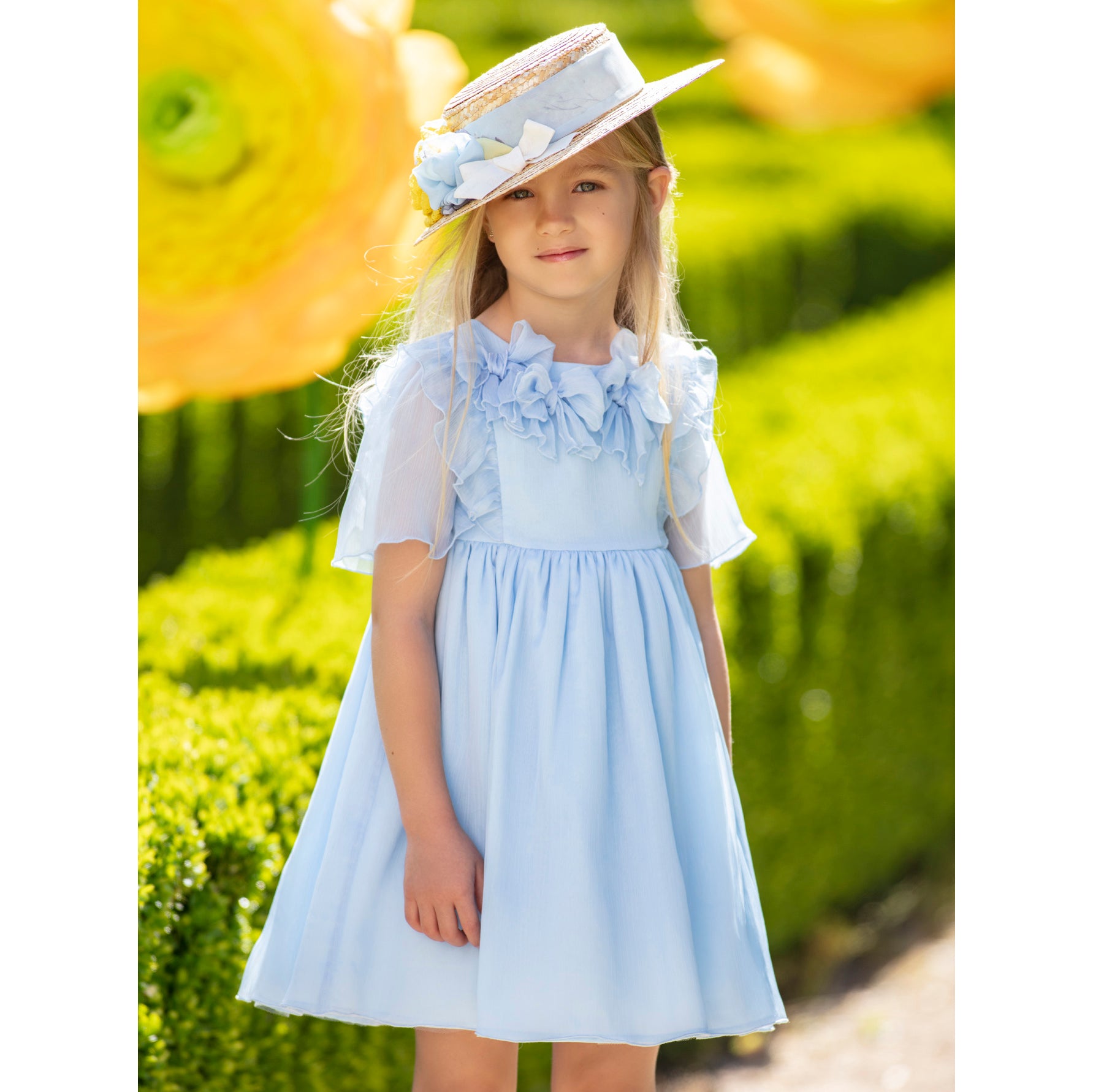 Patachou Girls Blue Chiffon Dress | Lucas & Luna Patachou Girls Blue Chiffon Dress | Lucas & Luna