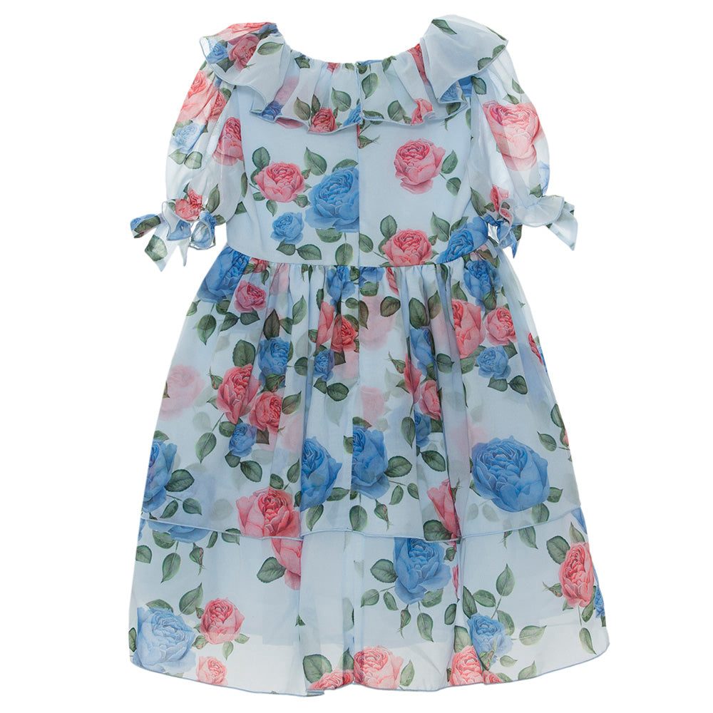 Patachou Girls Blue Floral Chiffon Dress | Lucas & Luna Patachou Girls Blue Floral Chiffon Dress | Lucas & Luna