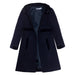 Patachou Girls Navy Blue Coat with Velvet