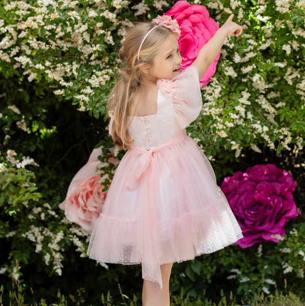 patachou pink dress PATACHOU Pink Tweed Dress