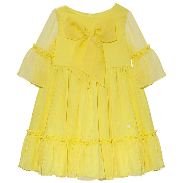 Patachou Girls Yellow Chiffon Dress