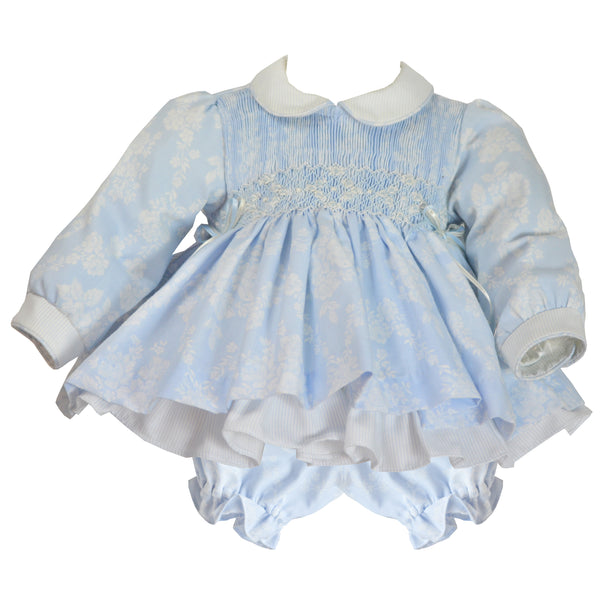 Pretty Originals Baby Girls Blue Dress Set