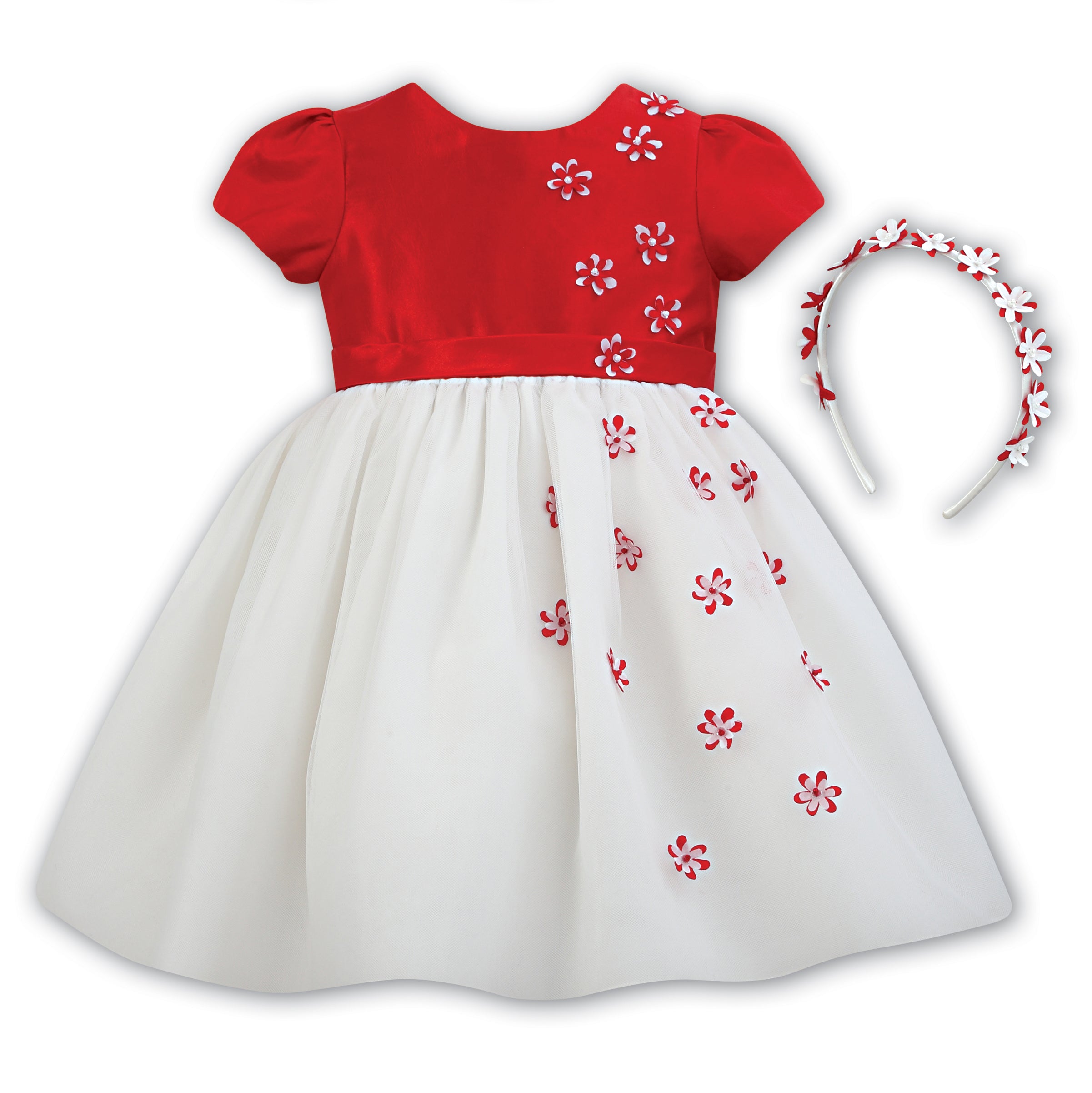 Sarah Louise White & Red Party Dress and Hairband Set Sarah Louise White & Red Party Dress and Hairband Set