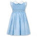 Sarah Louise Girls Blue Hand Smocked Dress