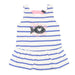 Weekend à la Mer Girls Blue Striped Dress