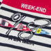 Weekend à la Mer Red & Stripe Long Sleeve Top Logo